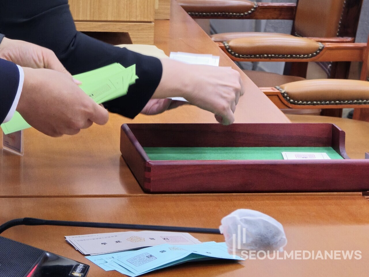 농해수위 무기명 투표 개표